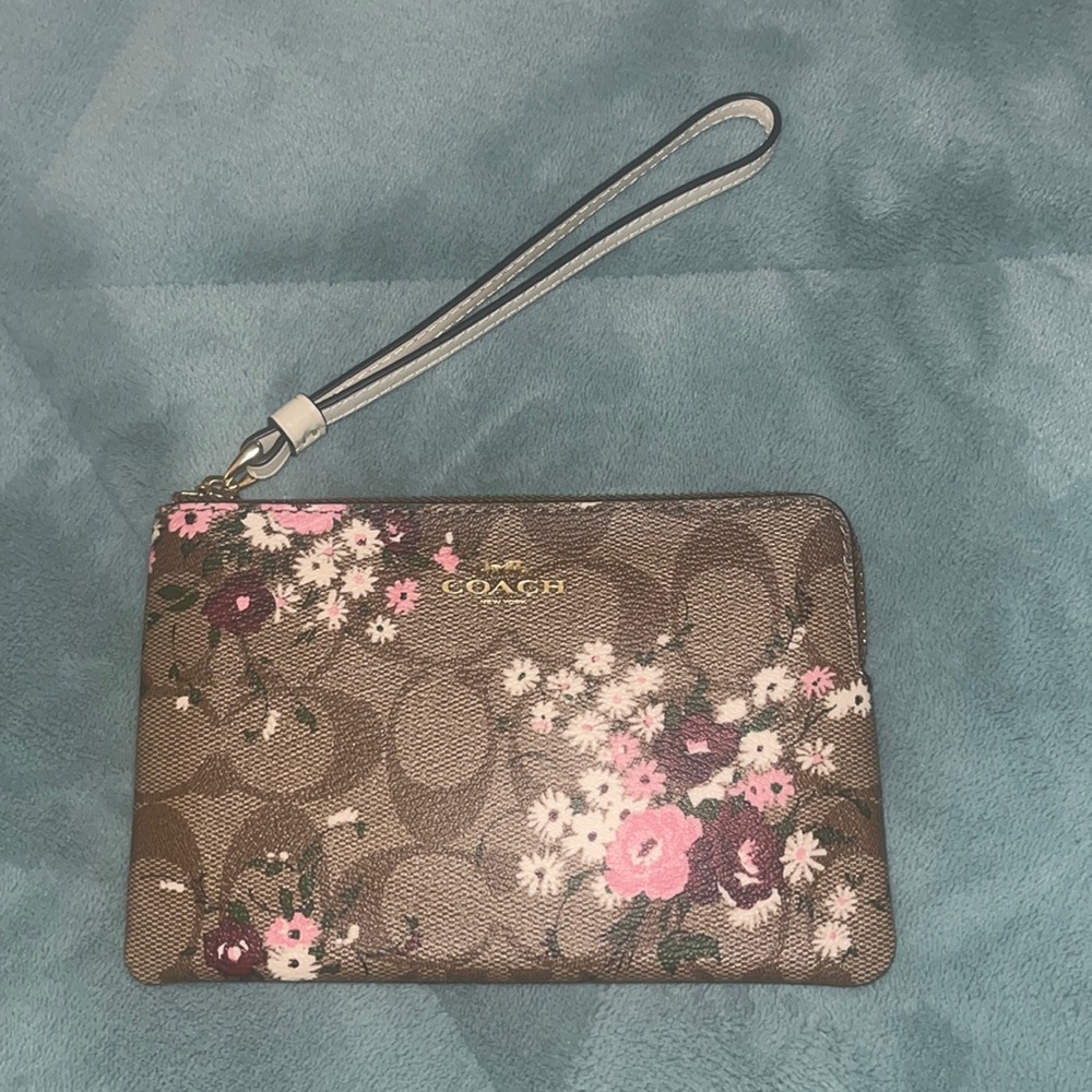 Coach spring wristlet